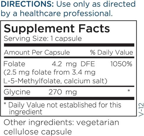 Metabolic Maintenance L-Methylfolate 2.5mg - Gluten-Free & Dairy-Free Folate Supplement - Supports Cognitive + Brain Health - L Methylfolate for Daily Use (90 Capsules) in Saudi Arabia