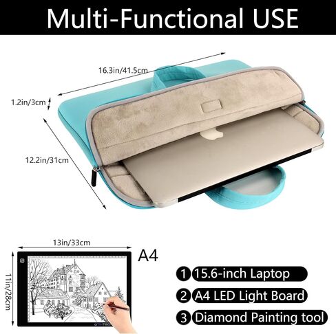 Aonstyna A3 Light Pad Carrying Bag for Diamond Painting,Diamond Painting Light Pad Bag,Laptop Tote Bag,Tracing Light Board Carrying Bag,Padded Fleece Liner Protective Case for A3 Light Pad in Saudi Arabia