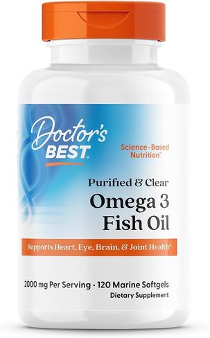 Doctor's Best Pure Wild Alaskan Fish Oil with AlaskOmega, Heart, Brain, Mental Wellbeing, Eyes, Non-GMO, Gluten Free, 180 Marine Softgels in Saudi Arabia