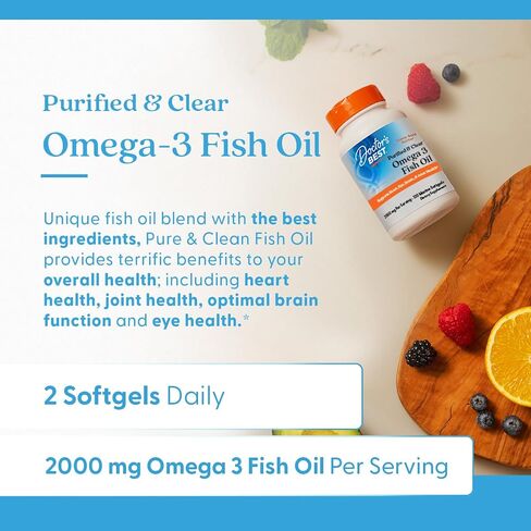 Doctor's Best Pure Wild Alaskan Fish Oil with AlaskOmega, Heart, Brain, Mental Wellbeing, Eyes, Non-GMO, Gluten Free, 180 Marine Softgels in Saudi Arabia