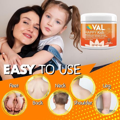 VAL Magnesium for Kids Roll-on Applicator, Relaxation Formula for Children, Zechstein Magnesium Chloride, Chamomile, Shea Butter and Natural Essential Oils to Help Kids Sleep, Support Balanced Mood in Saudi Arabia