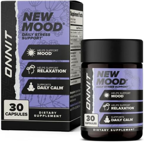 ONNIT New Mood - Occasional Stress Relief, Sleep and Mood Support Supplement, 60 Count in Kuwait
