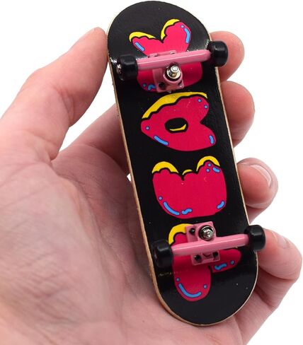 Teak Tuning Complete Fingerboard Happy Tacos Edition - Premium, Heat Transfer Graphic - Pro Shape & Size - Bearing Wheels, Pro Trucks, 61A Pro Duro Bushings - 32mm x 97mm Deck in Saudi Arabia