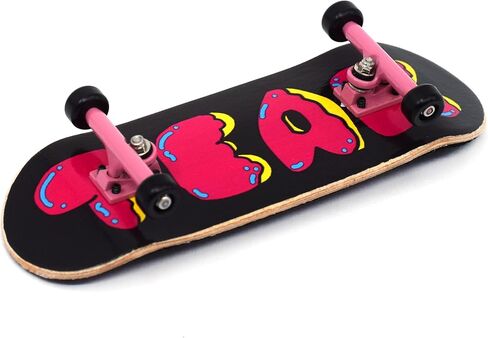 Teak Tuning Complete Fingerboard Happy Tacos Edition - Premium, Heat Transfer Graphic - Pro Shape & Size - Bearing Wheels, Pro Trucks, 61A Pro Duro Bushings - 32mm x 97mm Deck in Saudi Arabia