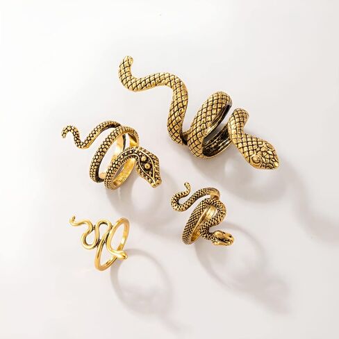 41Pc Fashion Boho Knuckle Rings Set for Women Girls Men, Vintage Retro Crystal Bohemian Midi Rings, Joint Nail Band Cuff Toe Statement Finger Rings, Snake Octopus Elephant Feather (41 Pcs a set) in Kuwait