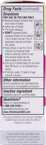 Similasan Ear Ringing Remedy Drops 0.33 Ounce, for Temporary Multi-Symptom Relief from Noise in the Ears, Ringing Ears, Buzzing Ears, Roaring Ears, Humming Ears, and Other Sounds in the Ears in Saudi Arabia