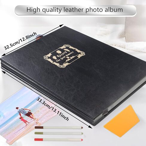 Large Photo Album Self Adhesive for 4x6 5x7 8x10 Photos, Scrap Book Photo Albums 40 Blank Pages With Scrapbook Supplies Kit, Memory Album For Wedding, Family in Kuwait