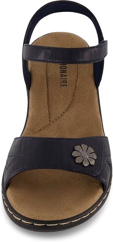 CUSHIONAIRE Women's Bloom comfort sandal with +Comfort Foam and Wide Widths Available, Black 8 in Saudi Arabia