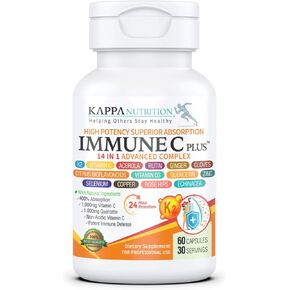 (90 Capsules), Quercetin 1,000mg, Vitamin C 1,000mg, Zinc 50mg, Vitamin D3 5,000iu, Selenium, Copper, Acerola, Ginger, Rutin, Bitter Orange, Rose Hips, Echinacea, Immune C Plus, 14 in 1 Immune C Plus
