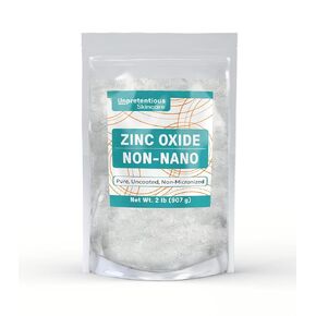 Unpretentious Non-Nano Zinc Oxide, Pure & Uncoated, Convenient Resealable Bag for Storage (1 Pound)