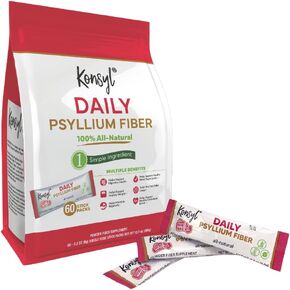 Konsyl Daily Psyllium Fiber 540g / 19oz - Non-GMO, Vegan, Keto-Friendly, Fiber Supplement Powder - Supports Digestive Health (19 Ounce)