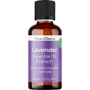 Viva Doria 100% Pure Lavender French Essential Oil, Undiluted, Food Grade, 30 mL (1 Fluid Ounce)