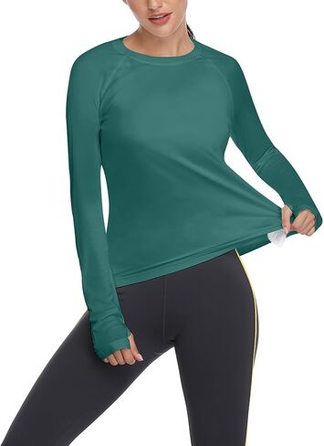 HISKYWIN Women's UPF 50+ Sun Protection Long Sleeve Shirts Outdoor Hiking Fishing Tops in Kuwait