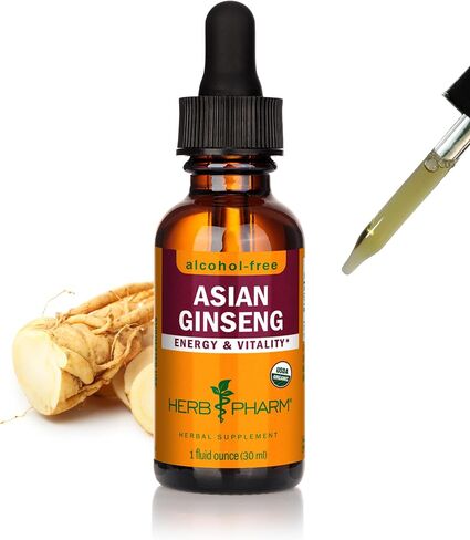 Herb Pharm Asian (Panax) Ginseng Liquid Glycerite for Energy and Stamina, Alcohol-Free Glycerite, 1 Oz in Saudi Arabia