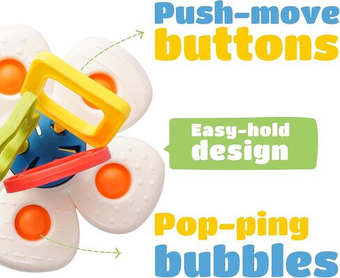 ألعاب ليكي مونتيسوري للطفل بعمر 1+ سنة، ألعاب حسية للأطفال الصغار 1-3 سنوات، خيوط تسنين من السيليكون للأطفال، لعبة سفر لعمر 18 شهرًا فما فوق، هدية لحفلة استقبال المولود الجديد وكرسي سيارة مرتفع (ألوان زاهية) in Kuwait