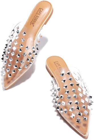 Cape Robbin Sierra Bedazzled Pointed Toe Mule Flats in Kuwait