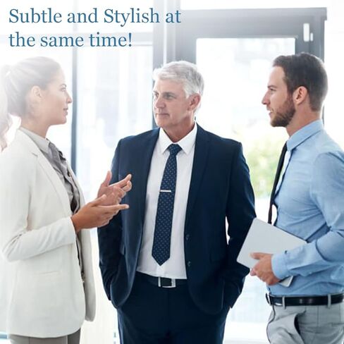 kilofly Men's Hidden Message"LOVE YOU, DAD" شريط ربطة عنق فاخر 2 بوصة فضي in Kuwait