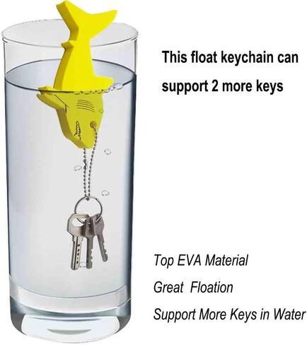 Liangery Floating Keychain for Boat Keys Marine Fishing Float Key Chain in Shark Style Floating Key Ring with Great Buoyance in Kuwait