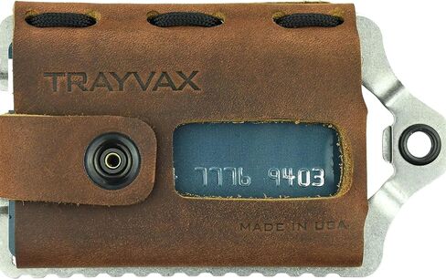 Trayvax Element Wallet (Black | Mississippi Mud Leather) in Kuwait