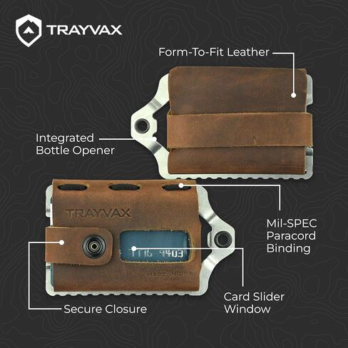 Trayvax Element Wallet (Black | Mississippi Mud Leather) in Kuwait