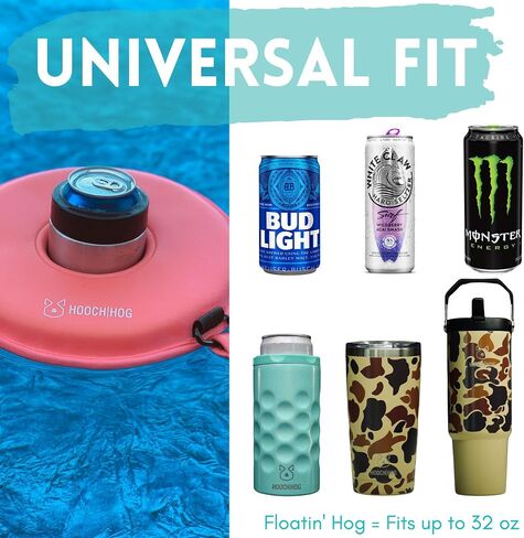 Hooch Hog Floating Cup Holder, Can Holder & Beer Holder - A Pool Drink Float That Won't Tip Over & is a Pool Must Haves 2023 in Saudi Arabia