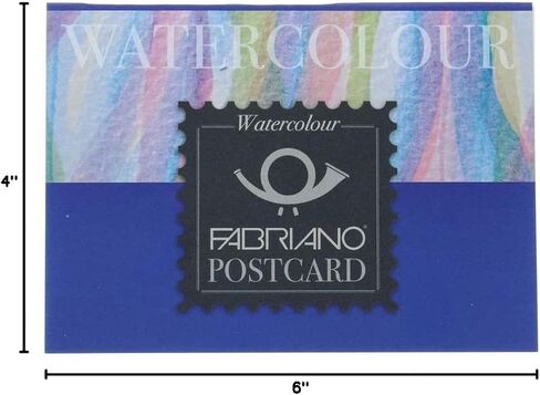Fabriano Studio Watercolor Pad, Hot-Press, 9" x 12", 140 lb., 50 Sheets, White in Kuwait