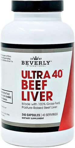 Beverly International Ultra 40 Grass Fed Desiccated Beef Liver, 500 Tab. Golden-era Secret for Boosting Muscle Growth, Stamina and Performance Naturally. Break through those sticking points-Endurance! in Kuwait