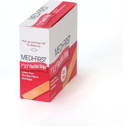 Medique Products 61433 Extra Heavy Weight Latex Free Flexible Woven Strip Bandages, 7/8-Inch By 3-Inch, 100 Per Box in Saudi Arabia