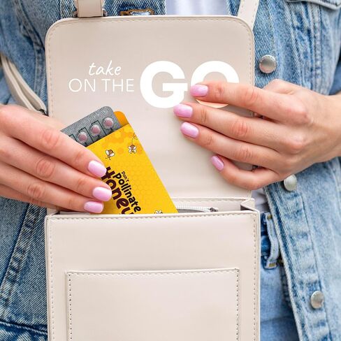 Primo Lines Birth Control Pill Case - Cute Birth Control Case Holder for Women - Portable Travel Organizer for Business Card, Pills, Medicine, Money (Queen Cell) in Kuwait