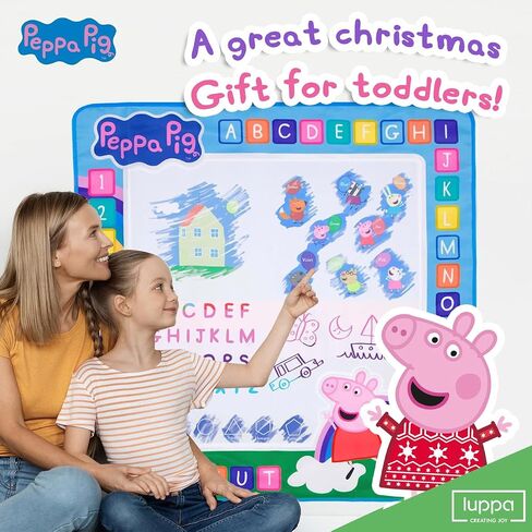 Kids Toys Water Doodle Mat - Peppa Pig 27.5 X 19.6 Inches Reusable Large Painting Writing Color Doodle Mat Drawing Board, Toddler Educational Toys for Age 3 and Up Year Old Girls & Boys in Saudi Arabia