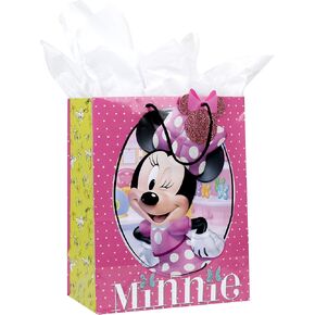 Hallmark Mickey and Minnie Bags in Assorted Sizes (4 Bags: 2 Medium 9", 2 Large 13") for Kids, Grandchildren, Disney Fans and Collectors in Kuwait