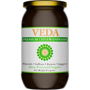 VEDA Premium Chyawanprash (Sugar Free) | 16.7 Oz | Ayurvedic Herbal Jam with Amla & Ashwagandha | Immunity Booster with Antioxidants | Fortified with Almonds & Saffron