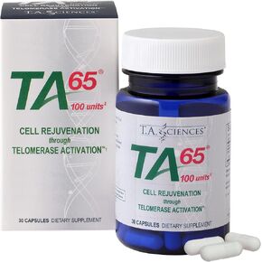 T.A. Sciences | TA-65 Telomerase Activation | Anti-Aging & Immunity Boost with Cell Rejuvenation | 30 Capsules