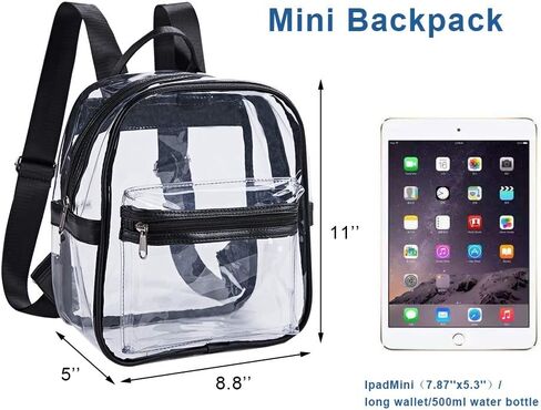 Stadium Approved Clear Mini Backpack Heavy Duty Transparent Backpack for Concert, Security Travel &Stadium in Kuwait