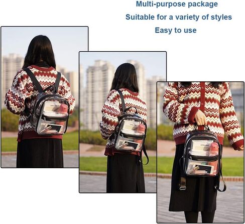 Stadium Approved Clear Mini Backpack Heavy Duty Transparent Backpack for Concert, Security Travel &Stadium in Kuwait