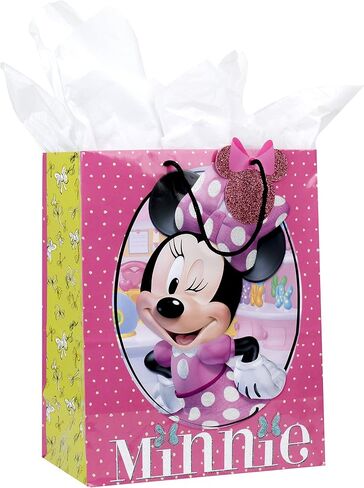 Hallmark Mickey and Minnie Bags in Assorted Sizes (4 Bags: 2 Medium 9", 2 Large 13") for Kids, Grandchildren, Disney Fans and Collectors in Saudi Arabia