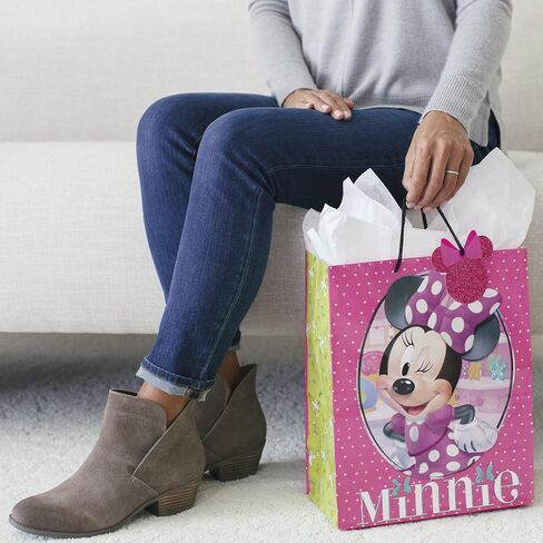 Hallmark Mickey and Minnie Bags in Assorted Sizes (4 Bags: 2 Medium 9", 2 Large 13") for Kids, Grandchildren, Disney Fans and Collectors in Saudi Arabia