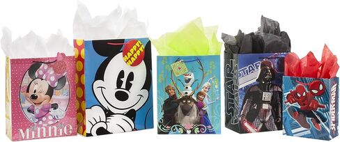 Hallmark Mickey and Minnie Bags in Assorted Sizes (4 Bags: 2 Medium 9", 2 Large 13") for Kids, Grandchildren, Disney Fans and Collectors in Saudi Arabia