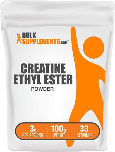 BULKSUPPLEMENTS.COM مسحوق الكرياتين إيثيل إستر حمض الهيدروكلوريك - مسحوق الكرياتين - مكمل الكرياتين النقي - مسحوق الكرياتين قبل التمرين - مكملات الكرياتين الغذائية (100 جرام - 3.5 أونصة) in Saudi Arabia