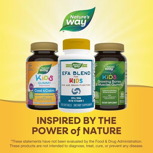 Nature's Way EFA Blend for Kids with vitamin E, Supports Eye and Brain Function*, 120 Softgels in Saudi Arabia