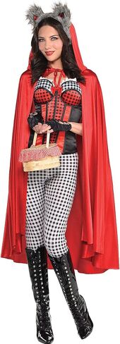 Riding Hood Cape Party Costume - Adult Size, Red - 1 Pc in Saudi Arabia