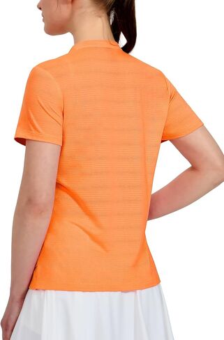 MIER Women's Golf Polo Shirts Collarless UPF 50+ Short Sleeve Tennis Running T-Shirts V-Neck in Kuwait