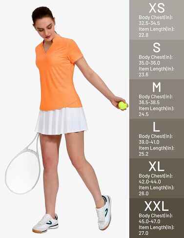 MIER Women's Golf Polo Shirts Collarless UPF 50+ Short Sleeve Tennis Running T-Shirts V-Neck in Kuwait