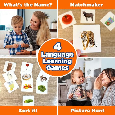 ThinkPsych First Nouns Picture Play Cards | Award Winning | 4 Fun Games & 150 Picture Cards for Speech Development | Autism and Speech Therapy Materials | Best Flash Cards for Toddlers and Homeschool in Saudi Arabia