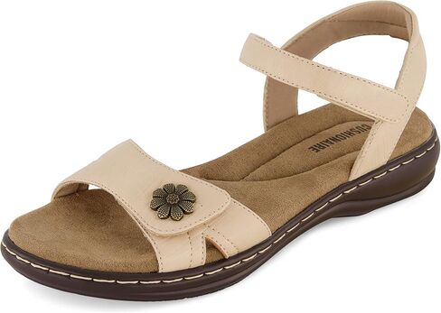 CUSHIONAIRE Women's Bloom comfort sandal with +Comfort Foam and Wide Widths Available, Navy 7 in Saudi Arabia