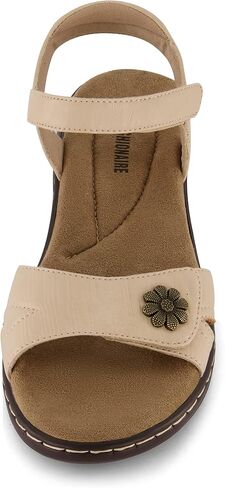 CUSHIONAIRE Women's Bloom comfort sandal with +Comfort Foam and Wide Widths Available, Navy 7 in Saudi Arabia