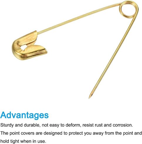 MECCANIXITY Safety Pins 1.42 Inch Metal Sewing Pins with Box for Office Home Black 192 Count in Saudi Arabia