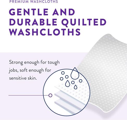 Prevail Premium Quilted Washcloths, 48 Count in Saudi Arabia
