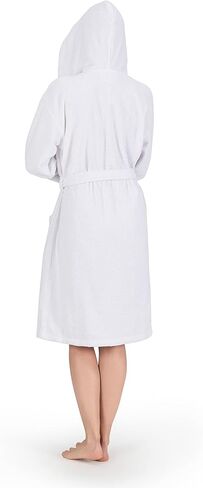 Classic Turkish Towels Unisex Premium Cotton Hooded Bathrobe - Luxury Plush Long Terry Cloth Robe in Kuwait