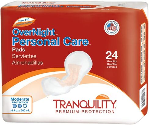 Tranquility Incontinence Personal Care Pads for Men or Women - Overnight - 96 ct in Kuwait